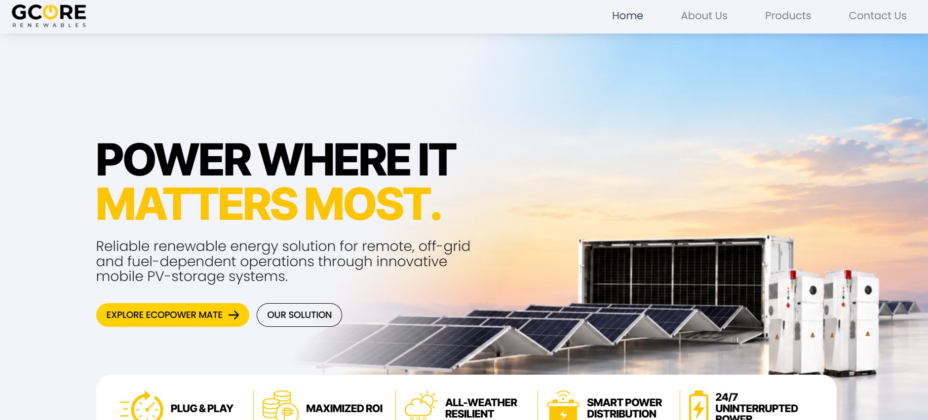 GCore Renewables Company Page